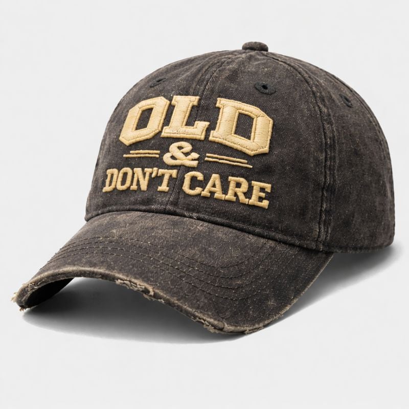 Vintage Distressed “OLD & DON’T CARE” Cap
