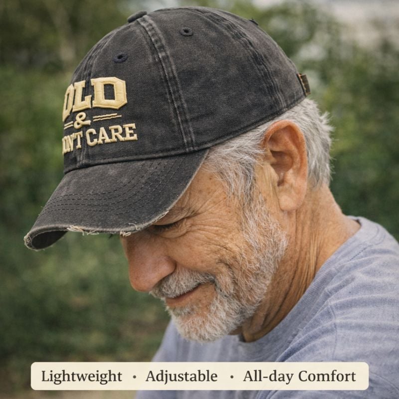 Vintage Distressed “OLD & DON’T CARE” Cap