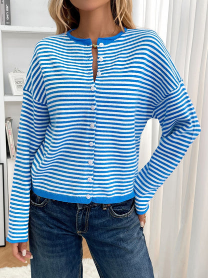 Striped Knit Cardigan