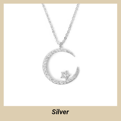 🌙✨Bright Night: Moon Star Necklace🎁Comes with Exquisite Gift Box