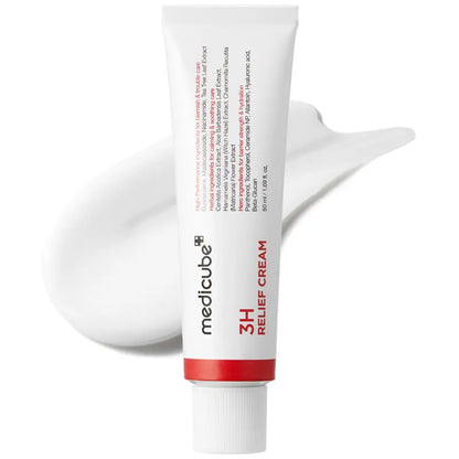 [NEW] [medicube] 3H Relief Cream | Daily Soothing Moisturizer for Troubled & Delicate Skin, Hydrating, Cooling, Barrier Support Care | Centella Asiatica, Tea Tree Extract, Aloe, Hyaluronic acid | Korean Skincare, K-Beauty