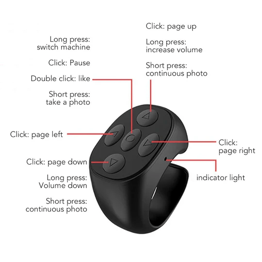 🎅Lowest price in the last 30 days🔥Fingertip Wireless Bluetooth Remote Control