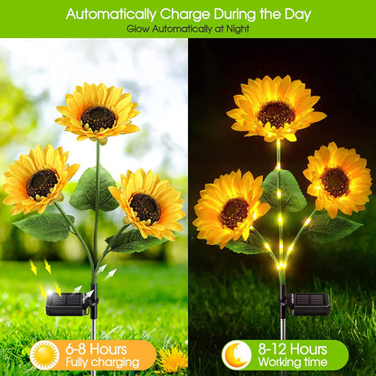 🌻Factory Direct !🌞Solar LED Sunflower Garden Lights-29.6inch/74cm