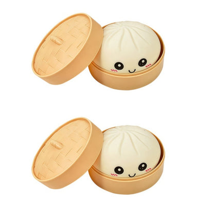 Cute Dumpling Squeeze Toy with Steamer