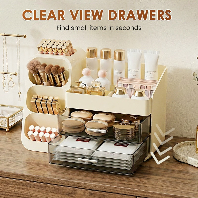 Large Capacity Cosmetic Organizer with Drawers